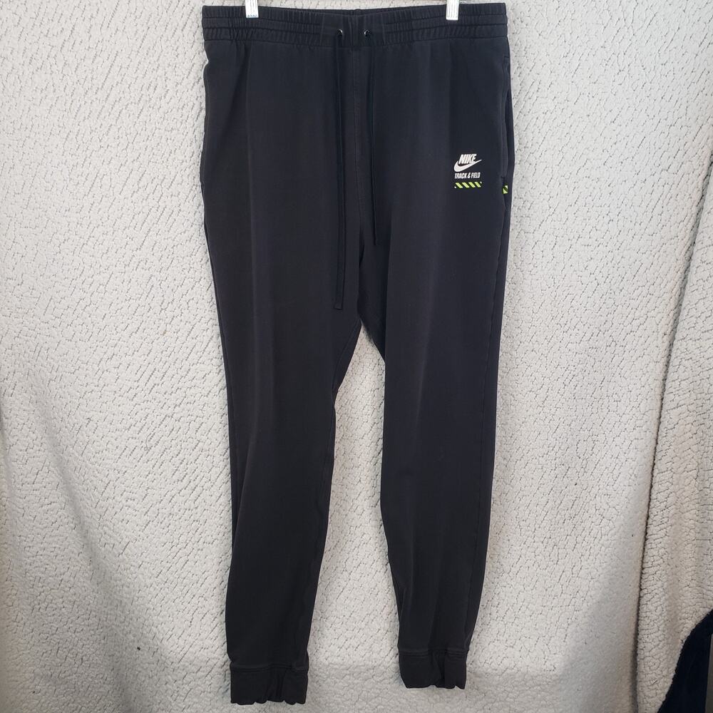 Nike Track and Field Joggers Mens XL Black Athletic Sweatpants Y2K Luxe 34x28